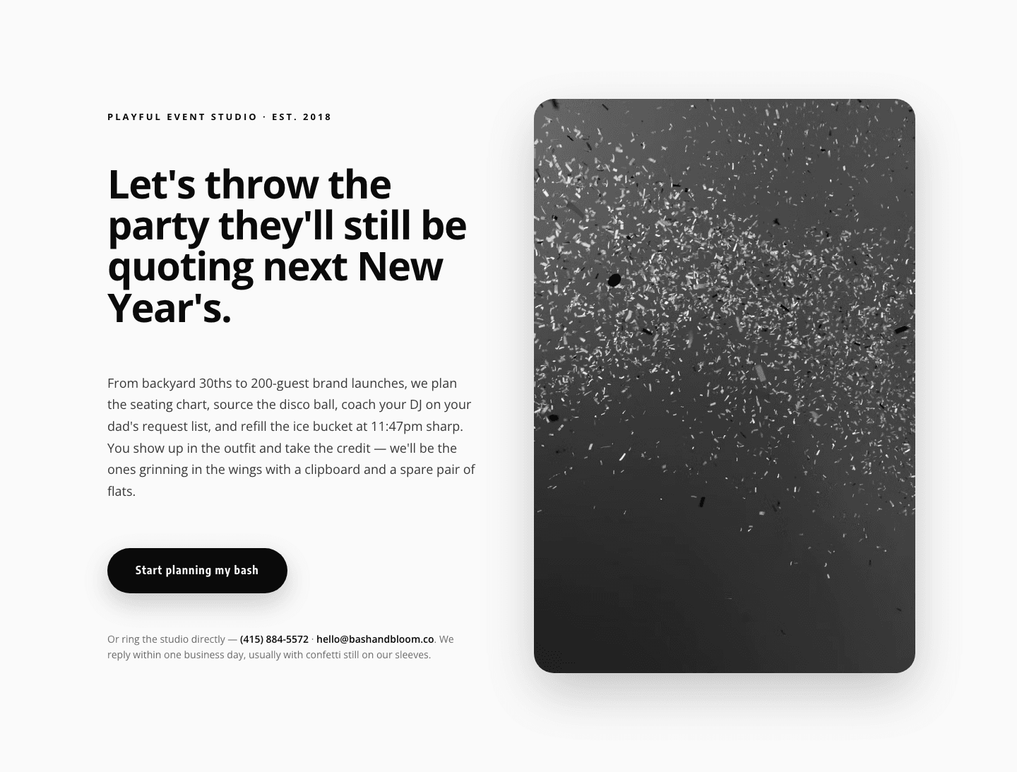 Playful Events CTA Layout for Divi 5 — Bash & Bloom