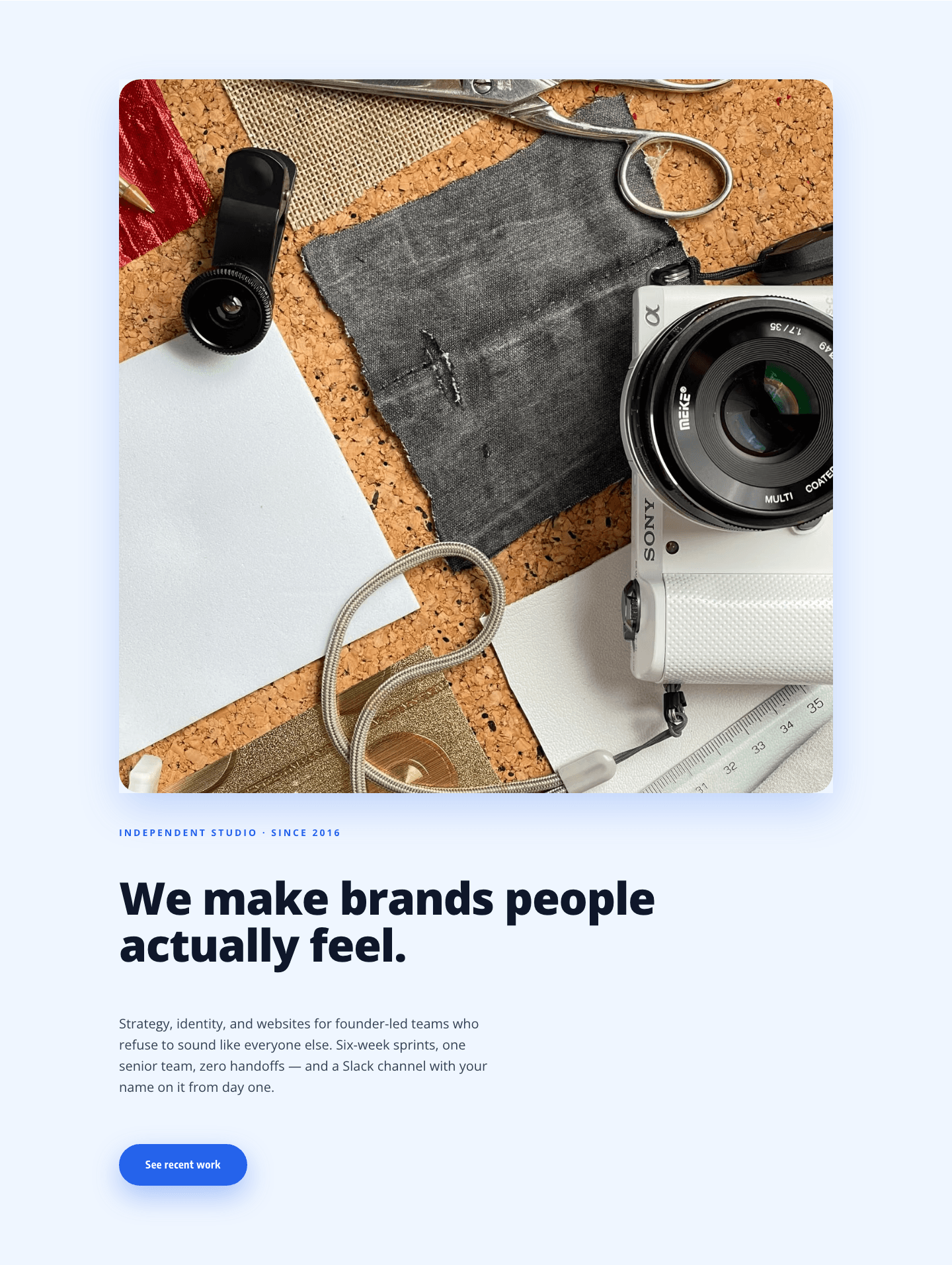 Playful Agency Hero Section for Divi 5 — Bold Studio Landing