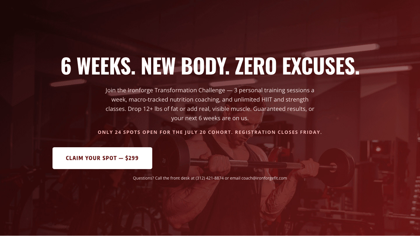 Bold Fitness CTA — Full-Bleed Banner