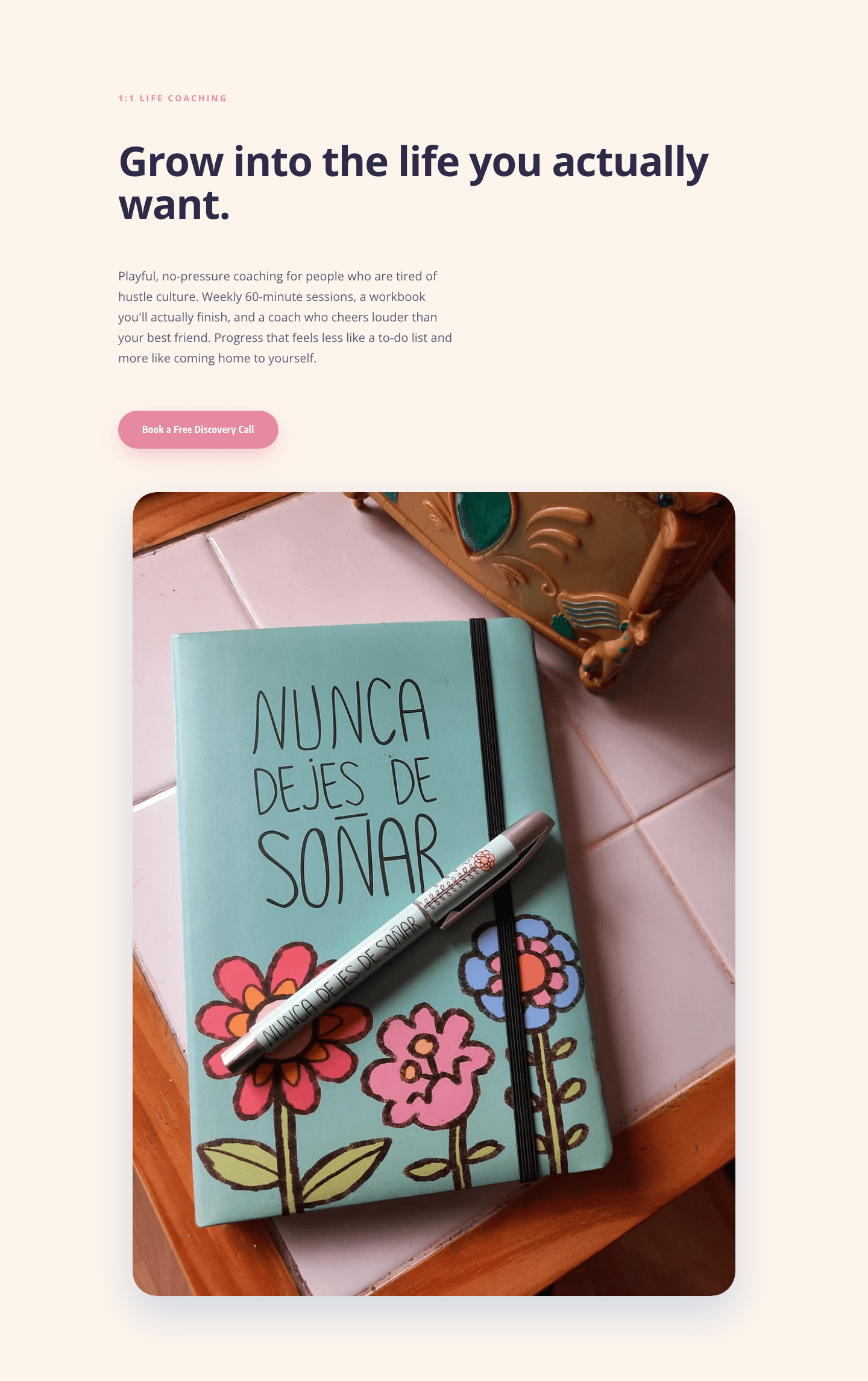 Playful Coaching Hero — Bloom Coaching | Divi 5 Layout