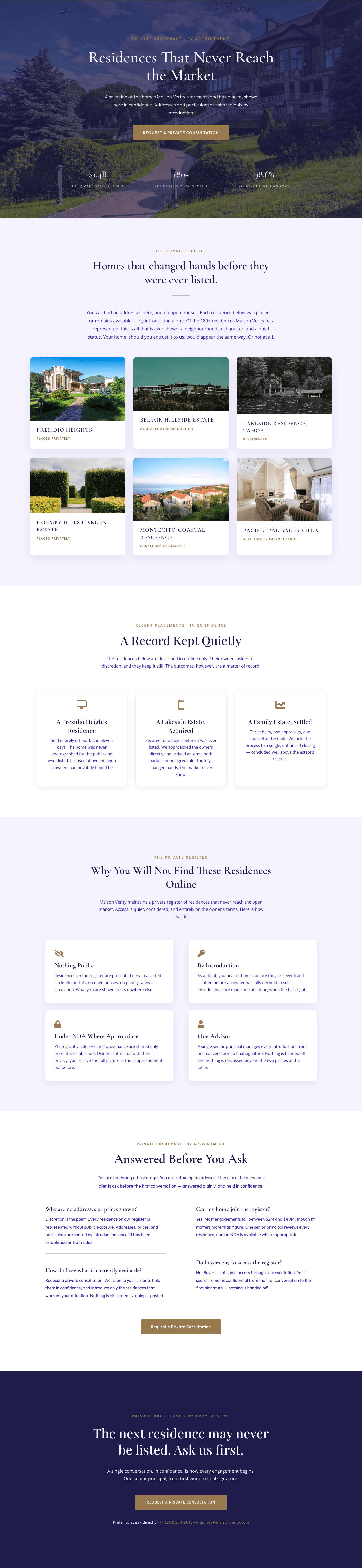 Maison Verity — Elegant Real Estate Residences Page for Divi 5