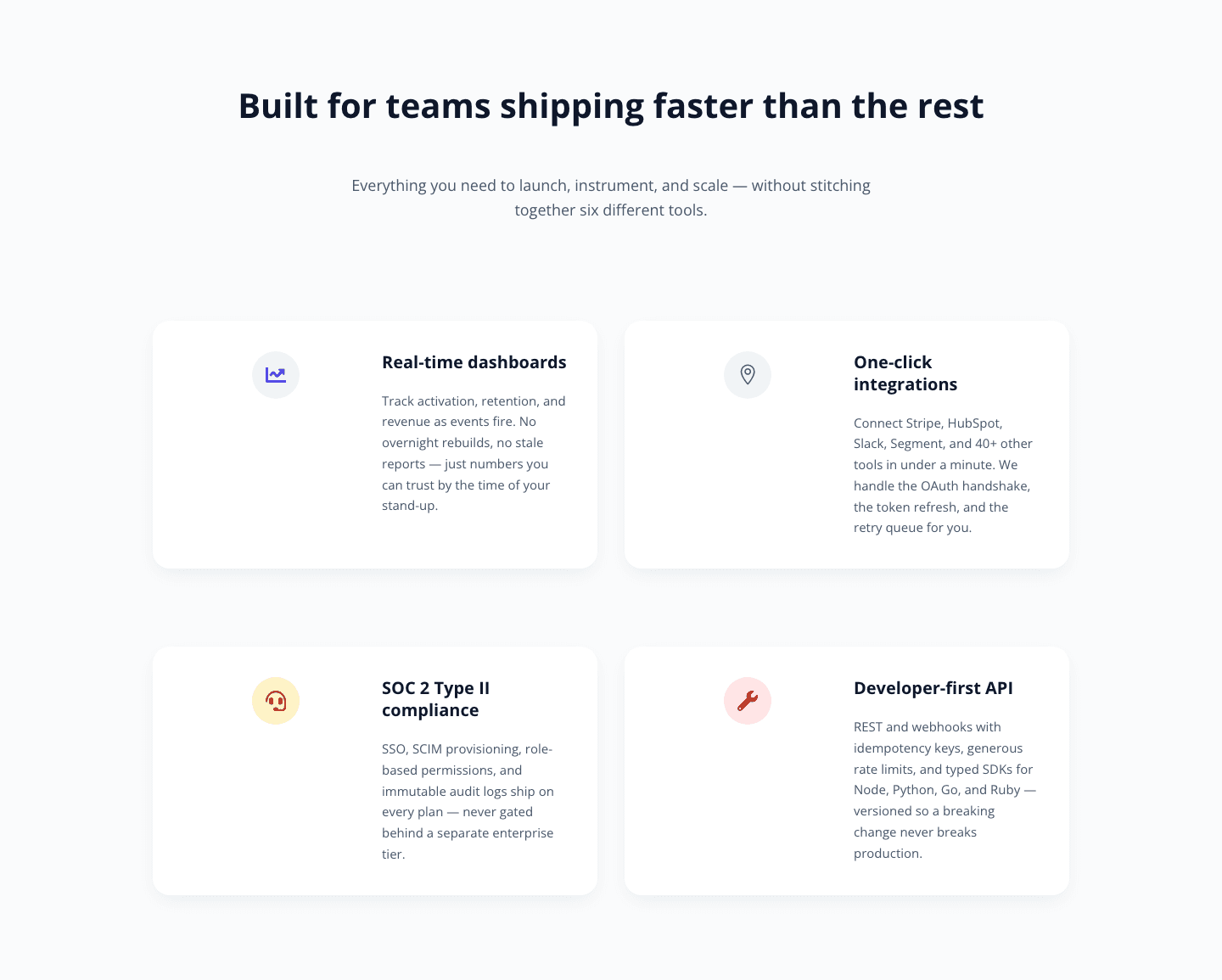 Minimal SaaS Feature Cards — Divi 5 Layout