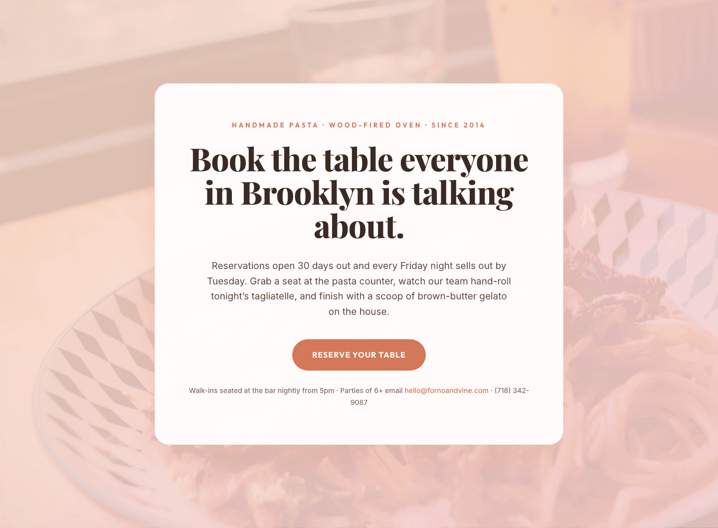 Bold Restaurant Reservation CTA — Divi 5 Layout