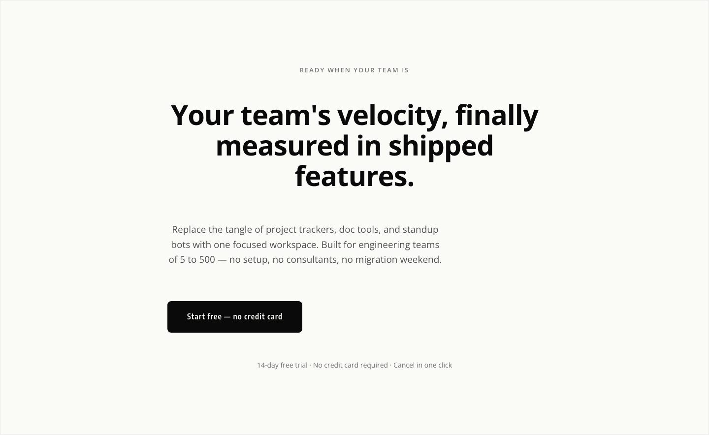 Minimal SaaS CTA — Ship Features Faster